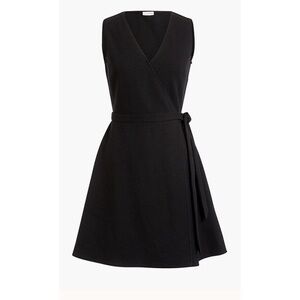 J by J Crew Black Ponte Sleeveless Wrap Dress Size XXS